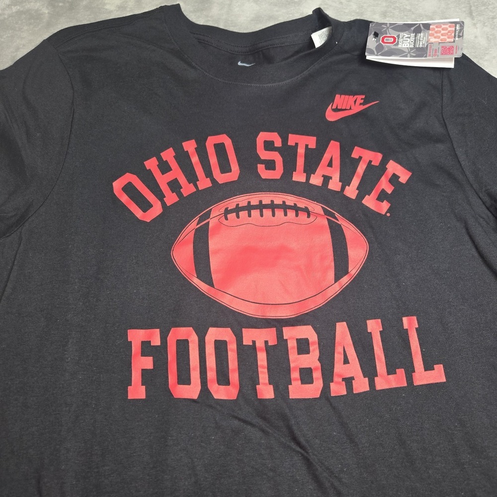 Nike Ohio State Buckeyes Football T Shirt Mens XL Black NCAA OSU Tee New